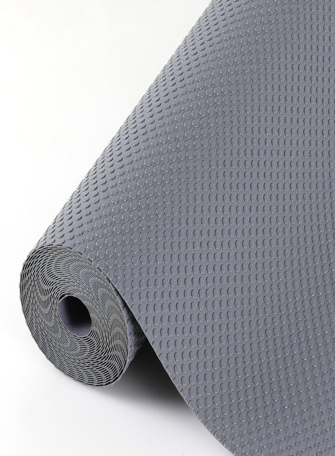Hersvin Shelf Liners, 24in x 20ft Kitchen Drawer Mats, Non-Adhesive EVA Cupboard Protector, Cabinet Lining (Dark Gray/Dot) - Image 1